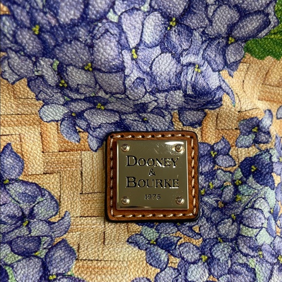 Dooney & Bourke Blue Floral Tan Satchel - Picture 4 of 15